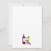 Vino Before Vows ブライダルシャワー ウォーターカラーワイン 招待状 (裏面)