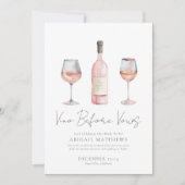Vino Before Vows ワイン女子会 バチェロレッテパーティー 招待状 (正面)