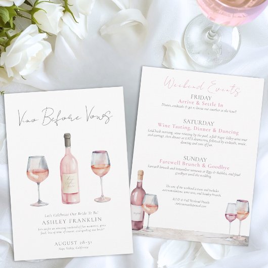 Vino Before Vows ワイン バチェラー 招待状