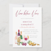 Vino Before Vows ワイン ブライダルシャワー 招待状 (正面)