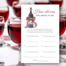 Vino before Vows 花嫁はおいくつ？ゲーム