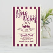 Vino Before Vows Bachelorette Party Wine Theme 招待状 (スタンド正面)