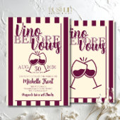 Vino Before Vows Bachelorette Party Wine Theme 招待状