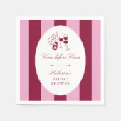 Vino Before Vows Bridal Shower スタンダードカクテルナプキン (正面)