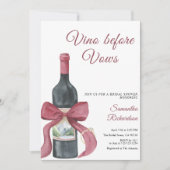 Vino before Vows Bridal Shower 招待状 (正面)