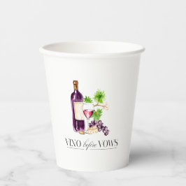 Vino Before Vows Bridal Shower Custom Favor 紙コップ