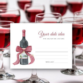 Vino before Vows Bridal shower Date night ideas エンクロージャーカード