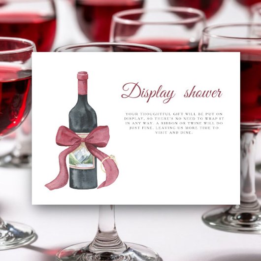 Vino before Vows Bridal shower Display shower エンクロージャーカード