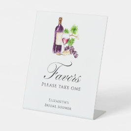 Vino Before Vows Bridal Shower Favors Script Decor 台座サイン