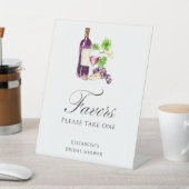 Vino Before Vows Bridal Shower Favors Script Decor 台座サイン (インサイチュ)