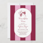 Vino Before Vows Bridal Shower Invitation 招待状 (正面)