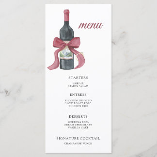 Vino before vows Bridal shower menu メニュー