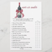 Vino before Vows Bridal shower Over or under game (正面)