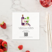 Vino Before Vows Bridal Shower QR Code Photo Share スタンダードカクテルナプキン (インサイチュ)