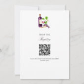 Vino Before Vows Bridal Shower QR Code Registry 招待状 (裏面)