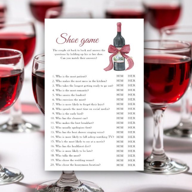 Vino before Vows Bridal shower Shoe game (クリエイターアップロード済み)