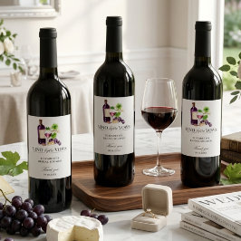 Vino Before Vows Bridal Shower Wine Thank you ワインラベル