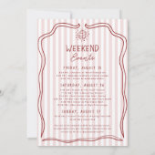 Vino Before Vows Hand Drawn Bachelorette Weekend 招待状 (裏面)