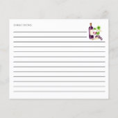 Vino Before Vows Recipe Card Bridal Shower Insert (裏面)