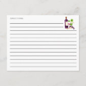 Vino Before Vows Recipe Card Bridal Shower Insert エンクロージャーカード (裏面)