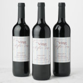 Vino before Vows Script Bachelorette Party ワインラベル (ボトル)