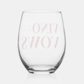 Vino before vows WIneテイスティングブライダル ステムなしワイングラス (裏面)