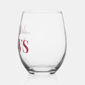 Vino before vows WIneテイスティングブライダル ステムなしワイングラス (左)