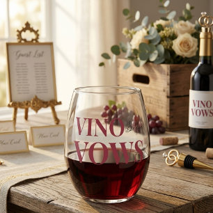 Vino before vows WIneテイスティングブライダル ステムなしワイングラス