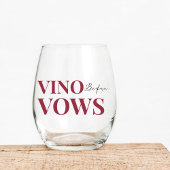 Vino before vows WIneテイスティングブライダル ステムなしワイングラス