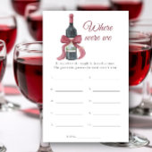 Vino Bridal shower Where were we game