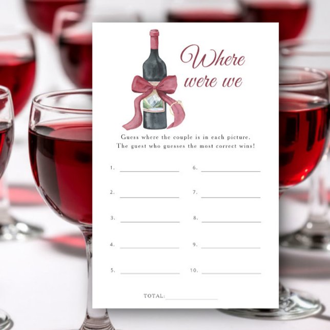 Vino Bridal shower Where were we game (クリエイターアップロード済み)