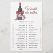 Vino Bridal shower Would she rather game (正面)