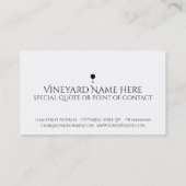 vino de la muerte 名刺 (裏面)