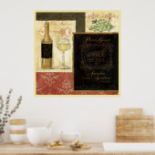 Vino Italiano Illustrated Wine art poster ポスター (キッチン)