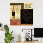 Vino Italiano Illustrated Wine art poster ポスター (ホームオフィス)