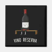 Vino Reserva Funny Soccer Benchwarmer Reserve Wine マグネット (正面)
