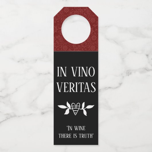 VINO VERITASで「ワインの中に真実がある」 ボトルネックタグ (正面)