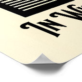 Vino Veritasアールデコ赤と黒ワインことわざ ポスター (角)