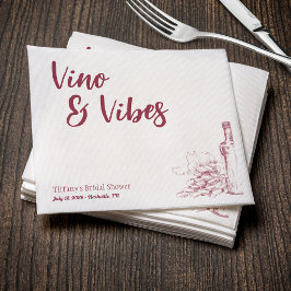 Vino & Vibes ブライダルシャワー スタンダードカクテルナプキン