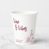 Vino & Vibes ブライダルシャワー 紙コップ (正面)