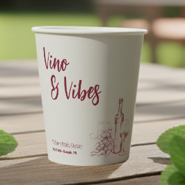 Vino & Vibes ブライダルシャワー 紙コップ