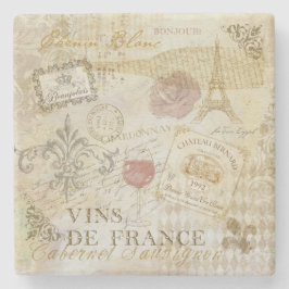 Vins deフランスIIのコースター ストーンコースター