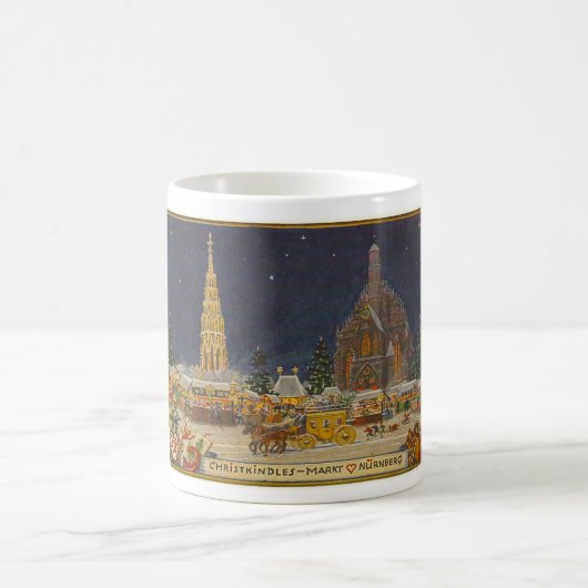 VINT 1950冬のクリスマスシーンGERMANY MUG コーヒーマグカップ (中央)