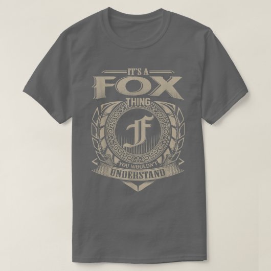 Vintagという名前を理解できないキツネ Tシャツ (デザイン正面)