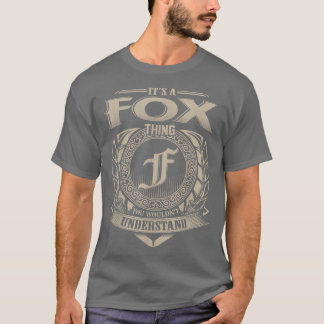 Vintagという名前を理解できないキツネ Tシャツ