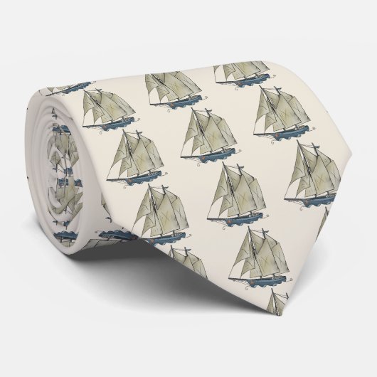 vintag Segelschiff ネクタイ (ロール)