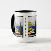 vintageイタリアンな湖のイタリアのカスタムのマグ マグカップ (正面左)
