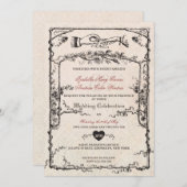 Vintageウエディング招待状#V3 招待状 (正面/裏面)