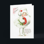 Vintageクリスマスグリーティングカード伝統的カード シーズンカード<br><div class="desc">このクラシックの古いクリスマスカードは必ず棚の一番高い場所を手に入れる。このクラシック図解入りの、写真付きのデザインは小さな女の子とクリスマスの詩を取り上げる。このグリーティ離れン空白のグカードは内側に付いてるから、話すのが楽しい！大切な人々に聖降誕祭お目出とうと、思いやりのあるクリスマス・メッセージを添えてください。</div>