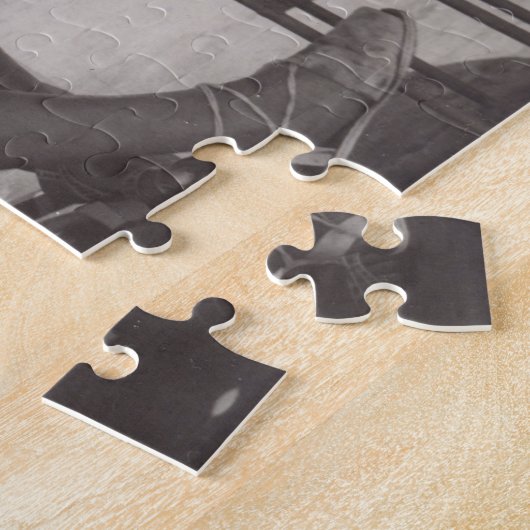 Vintage旅行古いセピア写真カンヌ·フランス1930s ジグソーパズル (側面)